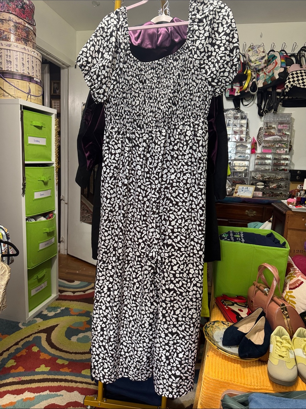 Women’s Black and White Floral Jumpsuit-make me an offer!